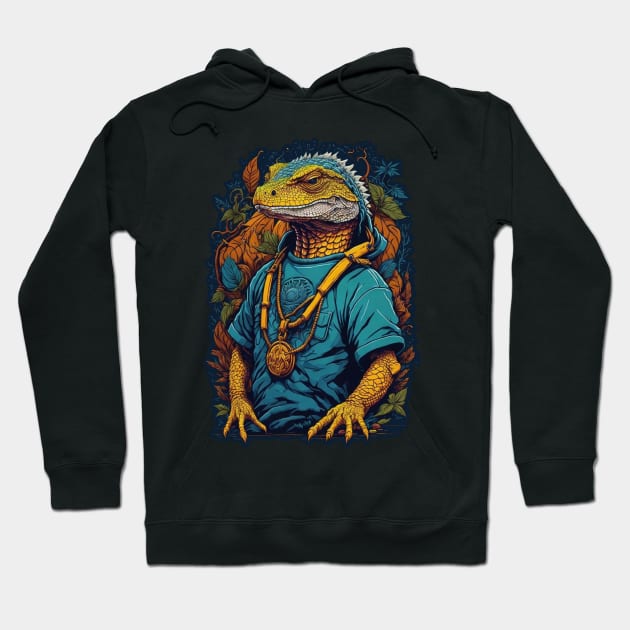 Tropical Terrors: Exotic Reptiles Unleashed Hoodie by Moulezitouna